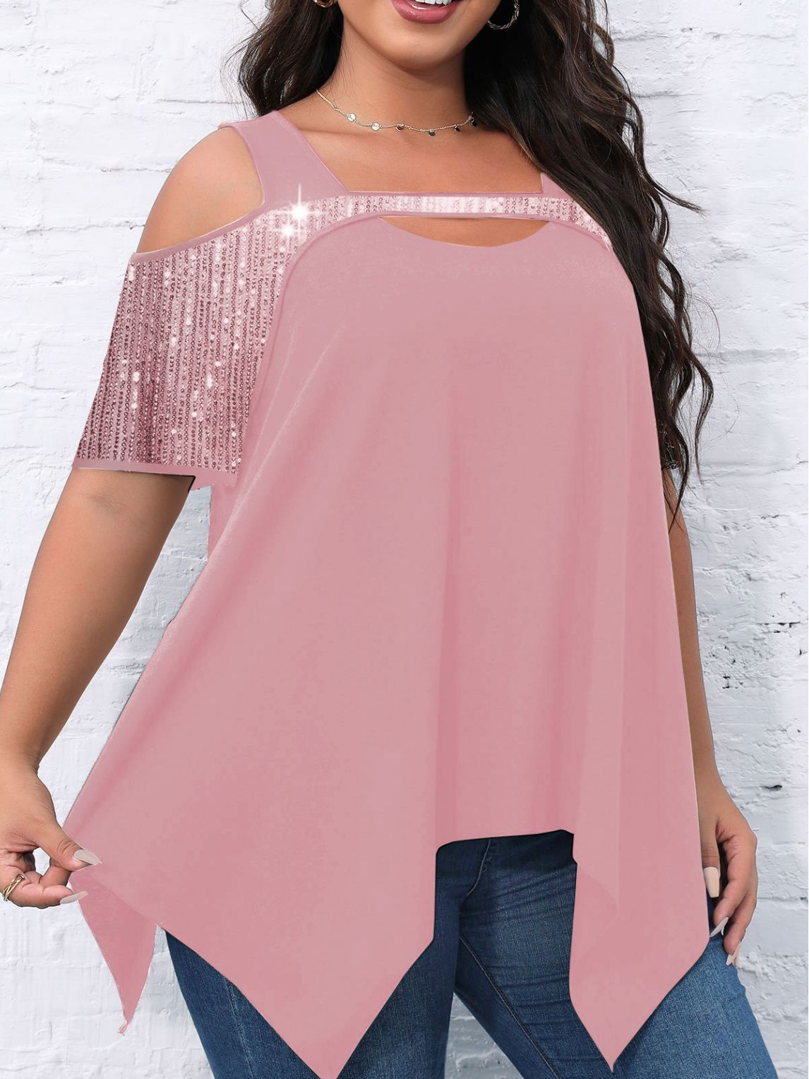 Chic Beaded Swing Tee for Women