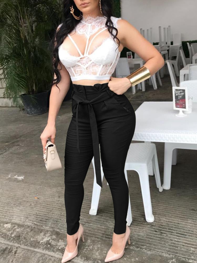 Lace-Up Casual Lounge Pants for Women