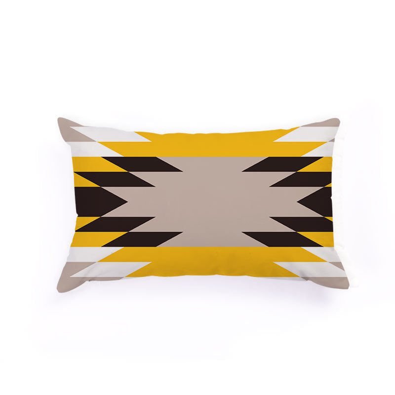 Nordic Geometric Elk Flag Custom Plush Pillow