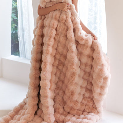 Ultra-Soft Faux Rabbit Velvet Blanket