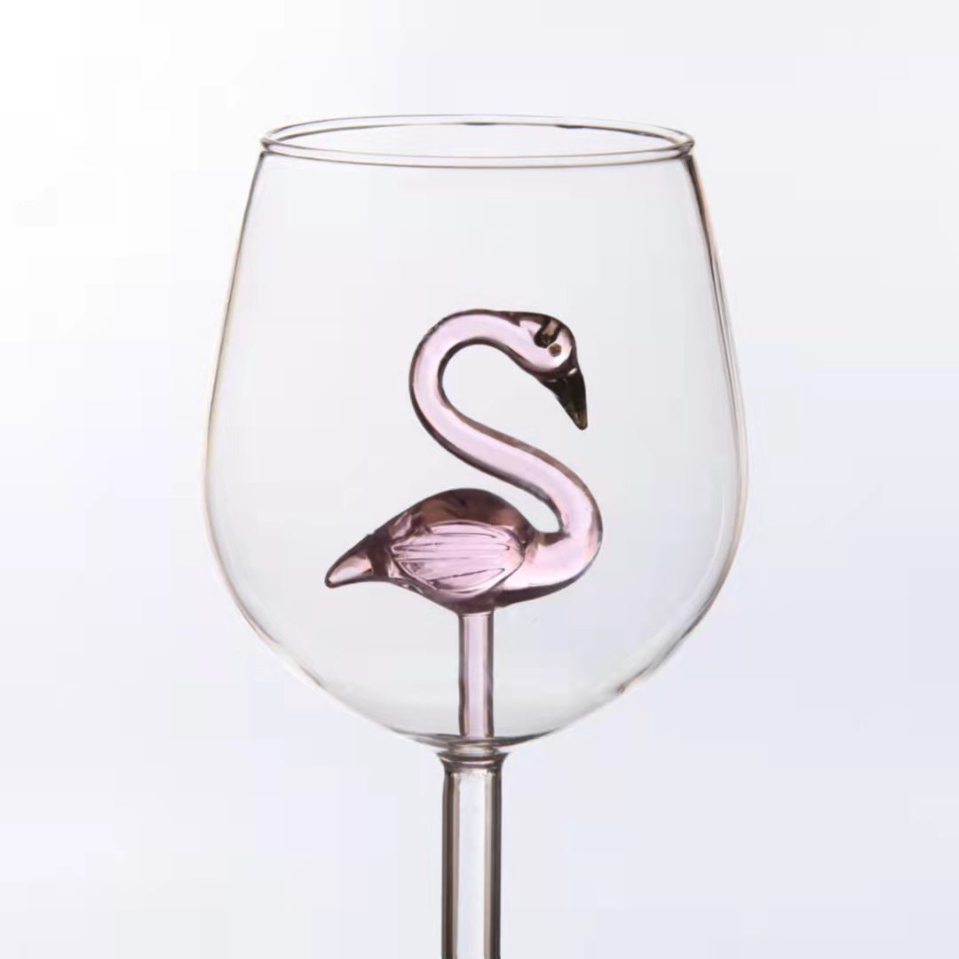 Creative Shark High Wine Glass with Octopus Design