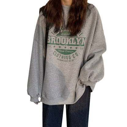 Loose Round Neck Women's Sweater