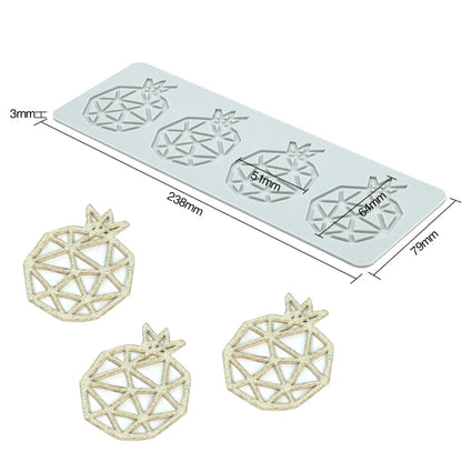 Pineapple Fruit Crisps Silicone Lace Mat for Baking