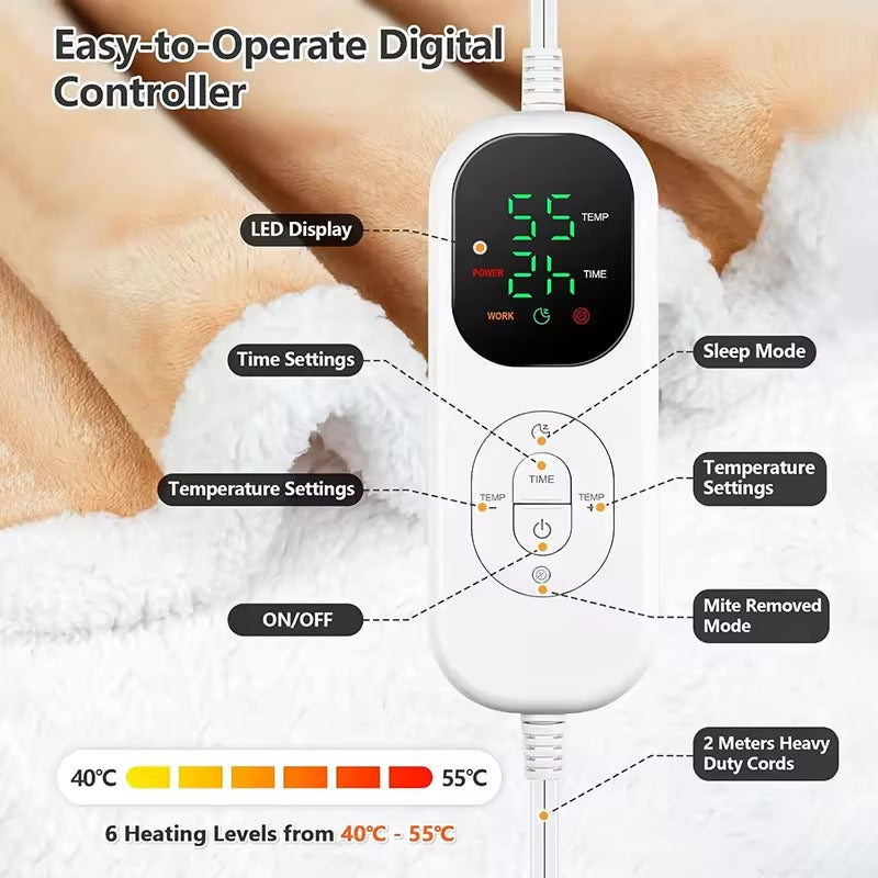 Portable Electric Blanket with Foot Pocket