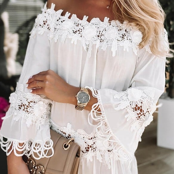 One-Shoulder Lace Dress for Women