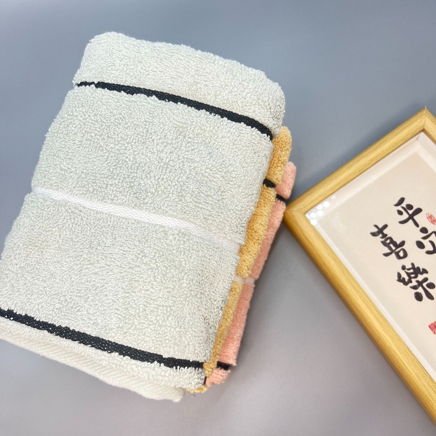 Embroidered Logo Cotton Face Towels for Wholesale