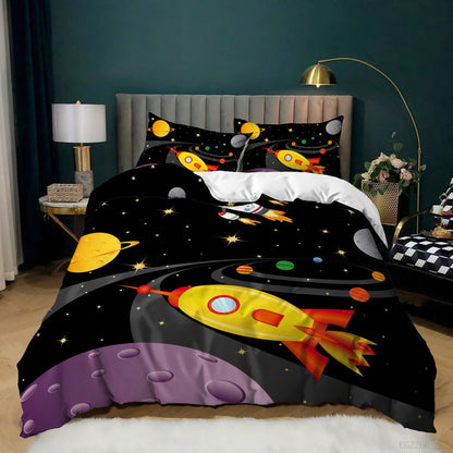 Spaceship Rocket Down Quilt Cover Set