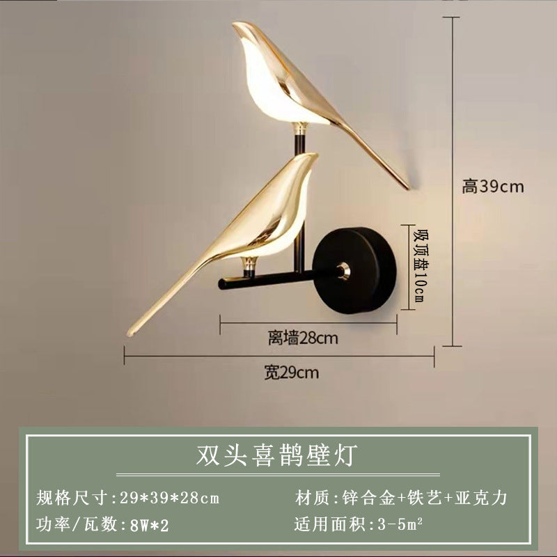 Modern Minimalist Creative Bird Wall Light for Home