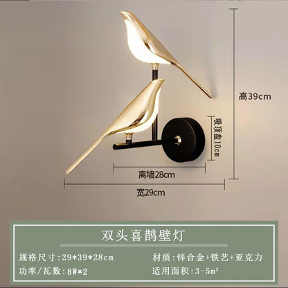 Modern Minimalist Creative Bird Wall Light for Home