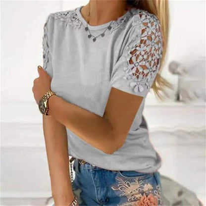 Women's Oversized Lace Casual Sexy T-Shirt