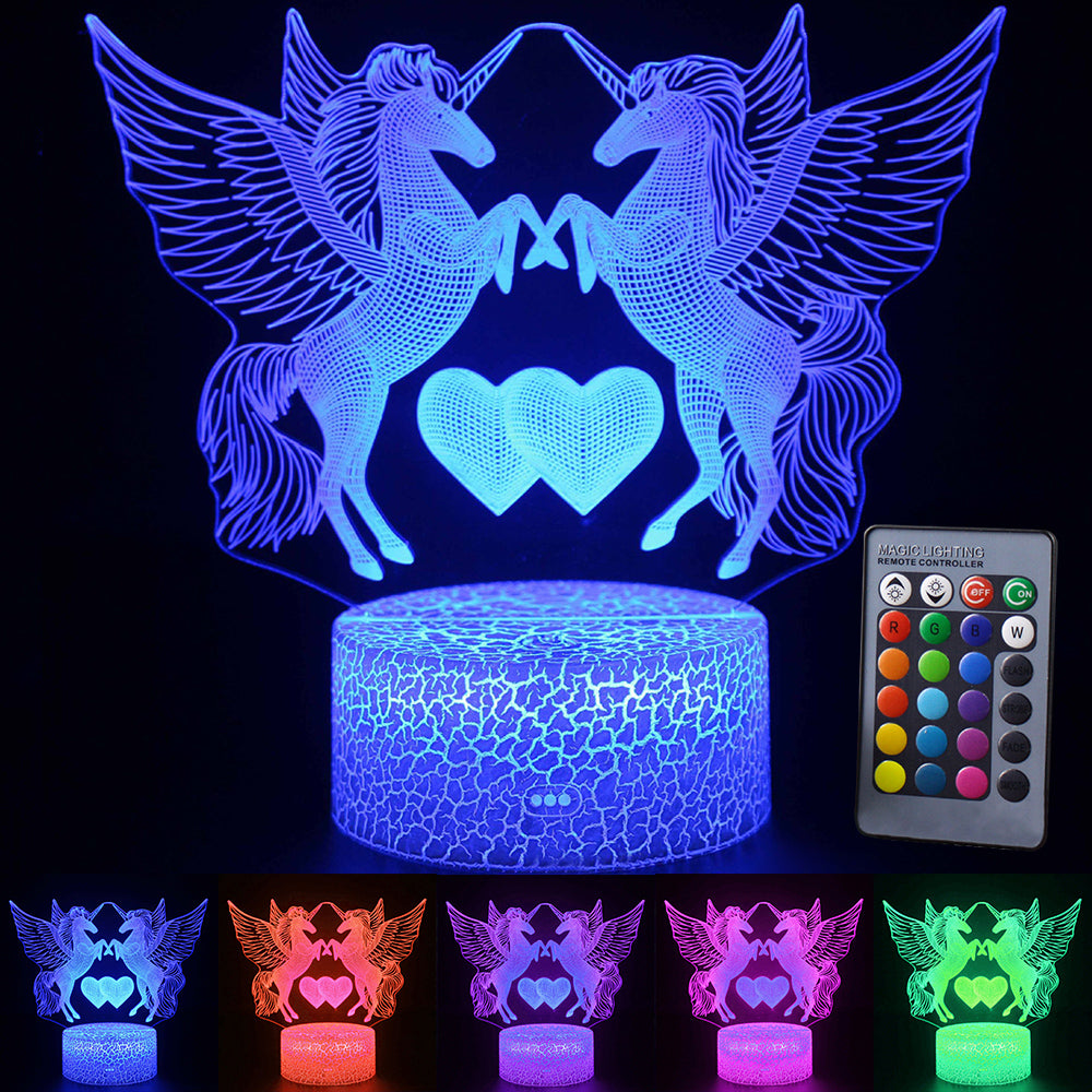 Unicorn Series Colorful Creative 3D Night Light
