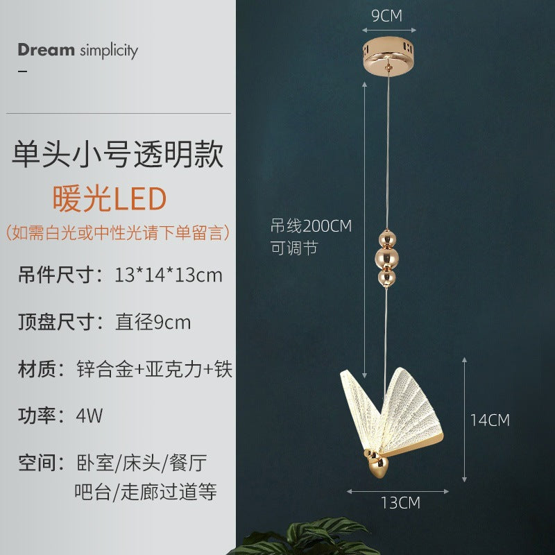 Modern Butterfly Pendant Light for Bedroom and Living Room