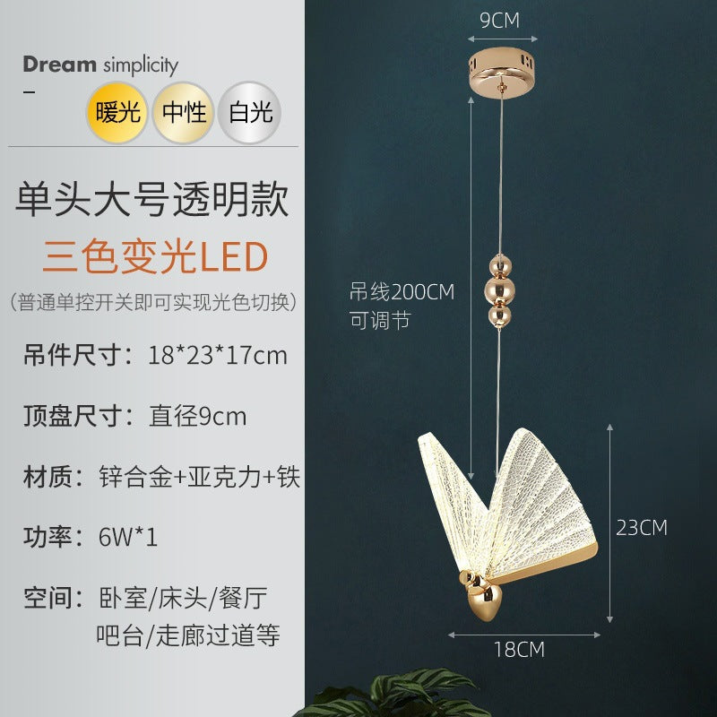 Modern Butterfly Pendant Light for Bedroom and Living Room