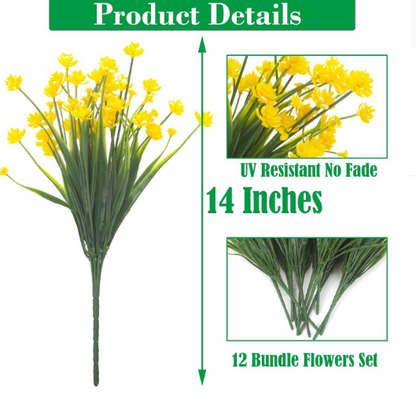 Artificial Flowers for Outdoor Decorations (Single Piece)