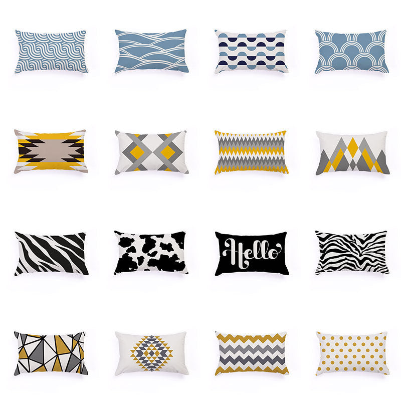 Nordic Geometric Elk Flag Custom Plush Pillow