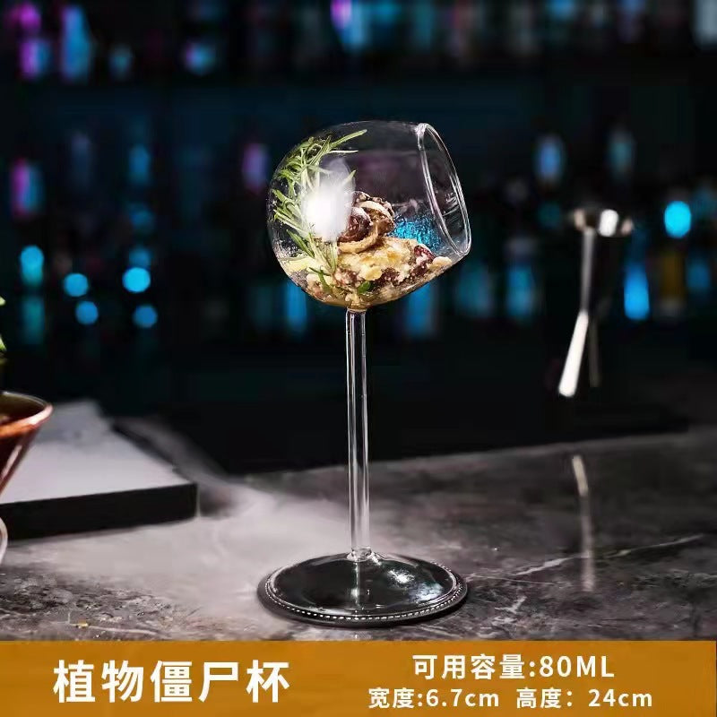 Creative Shark High Wine Glass with Octopus Design