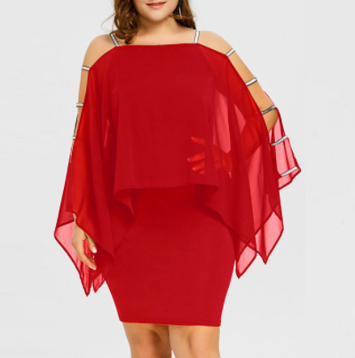 Elegant Plus Size Off-Shoulder Dress