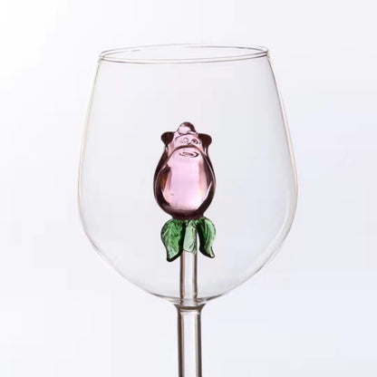 Creative Shark High Wine Glass with Octopus Design