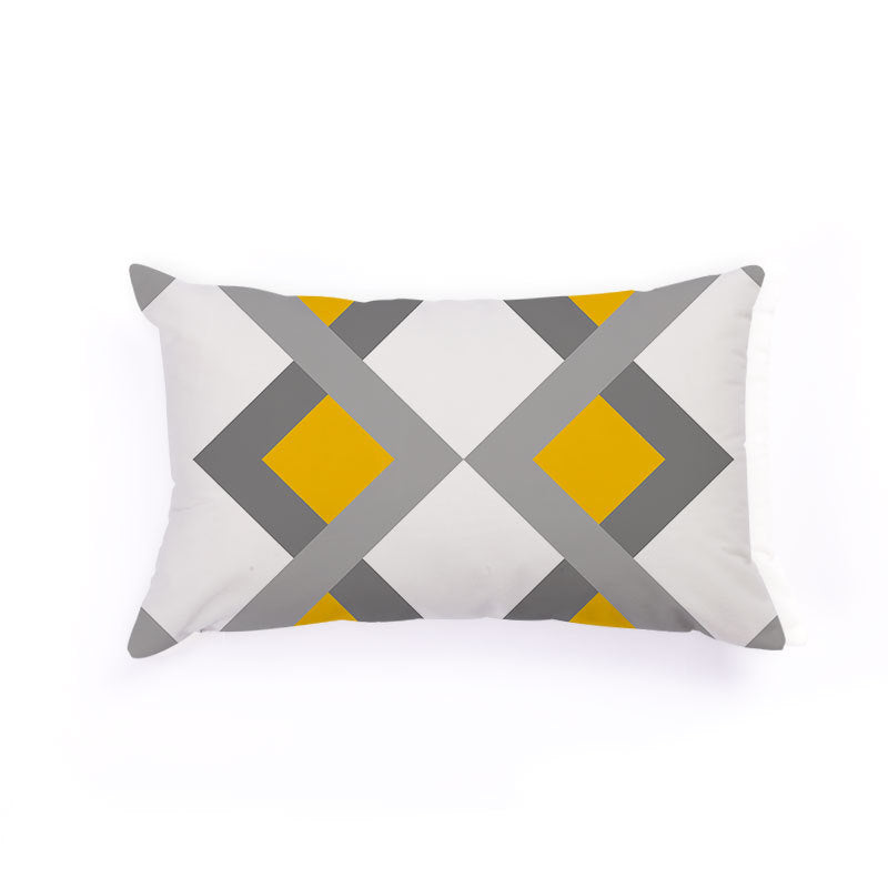 Nordic Geometric Elk Flag Custom Plush Pillow