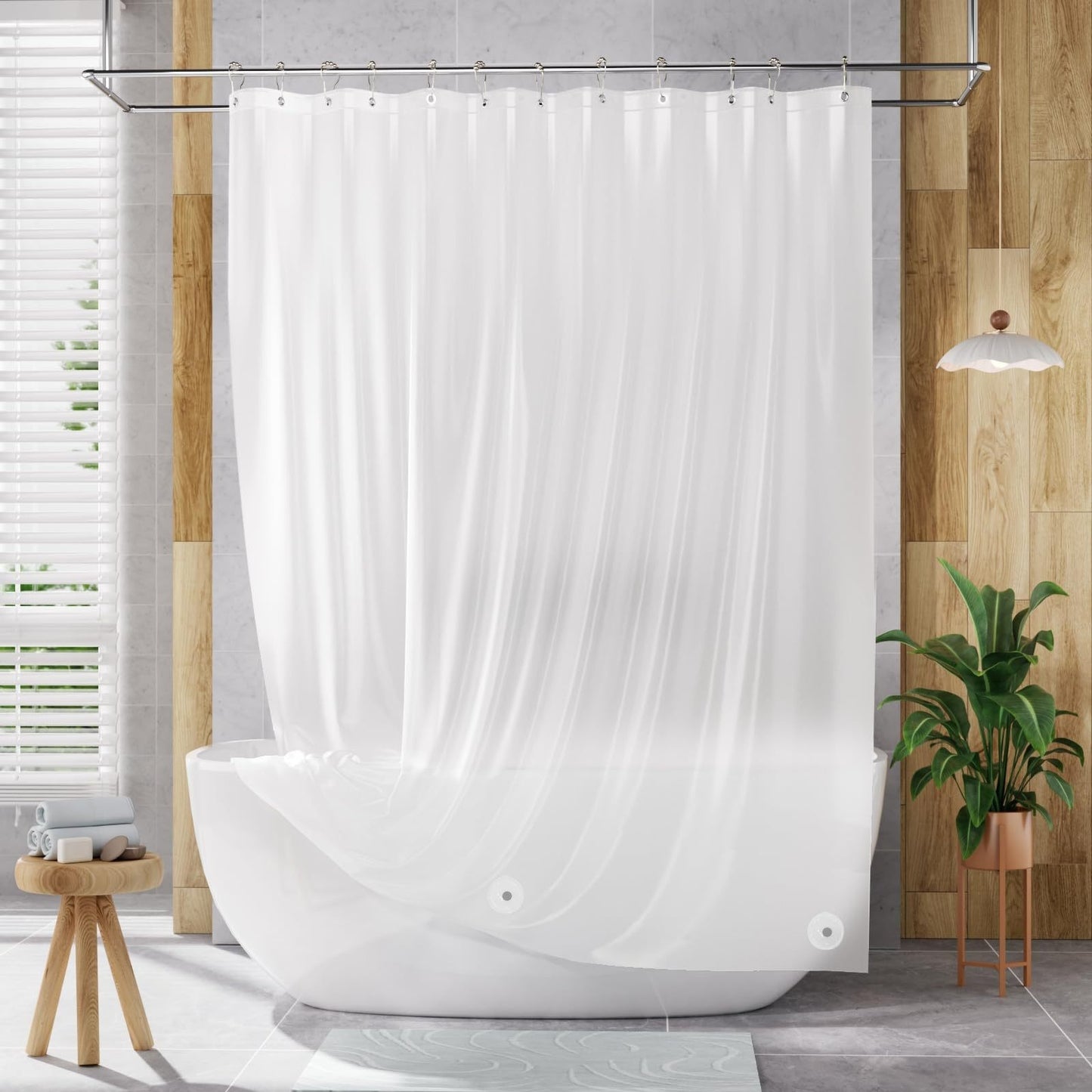 Transparent Waterproof Bath Curtain Liner