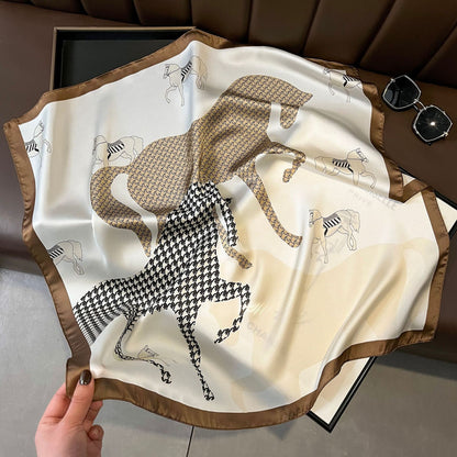 Vintage Silk Scarf - French Style 70cm Square Scarf