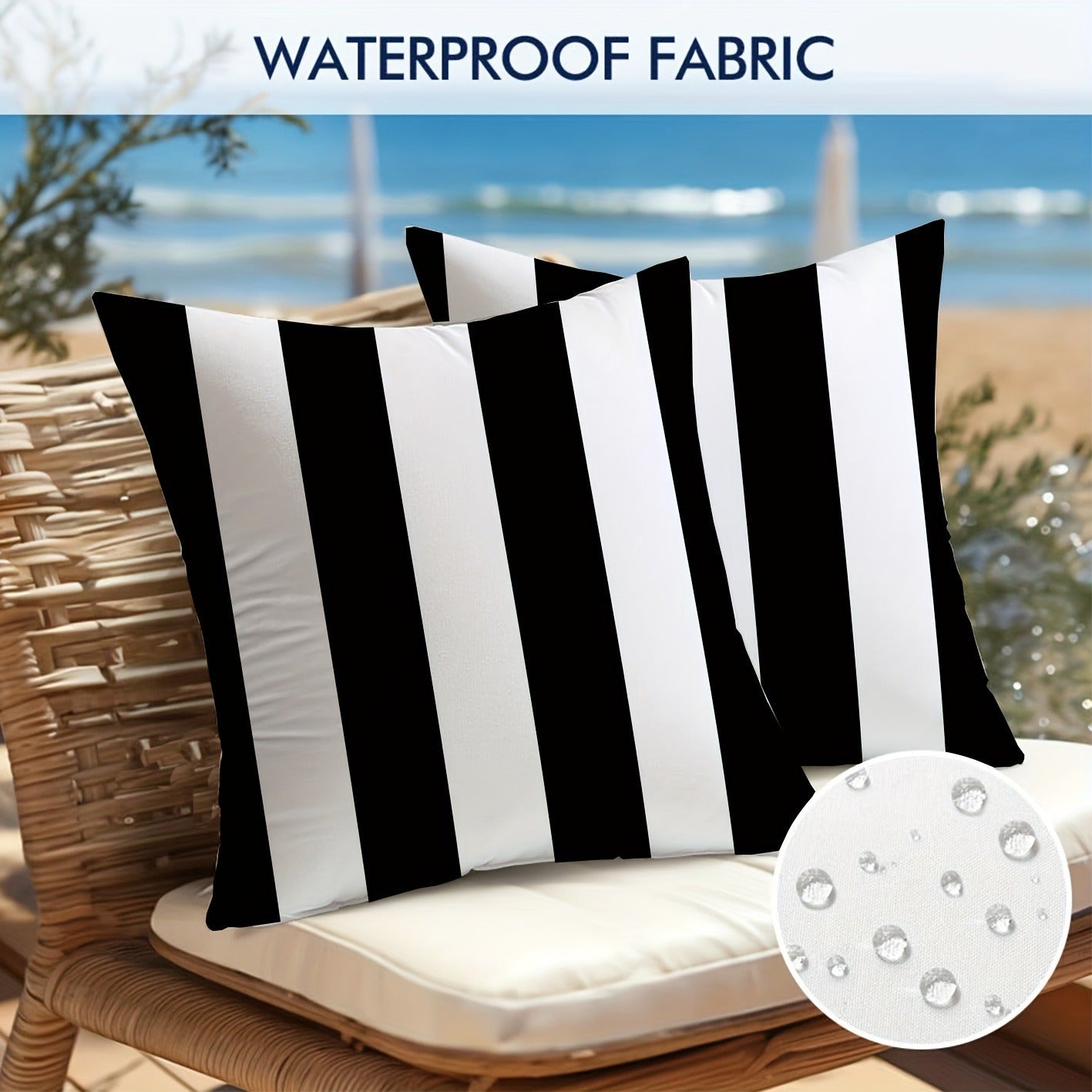 Waterproof Geometric Pillowcase 45x45cm