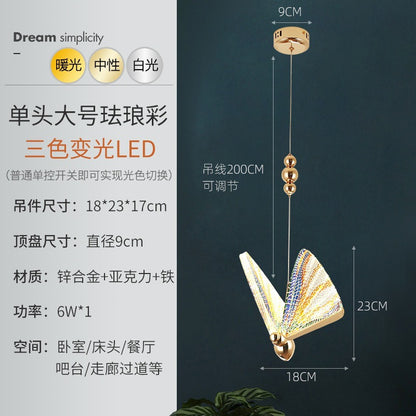 Modern Butterfly Pendant Light for Bedroom and Living Room
