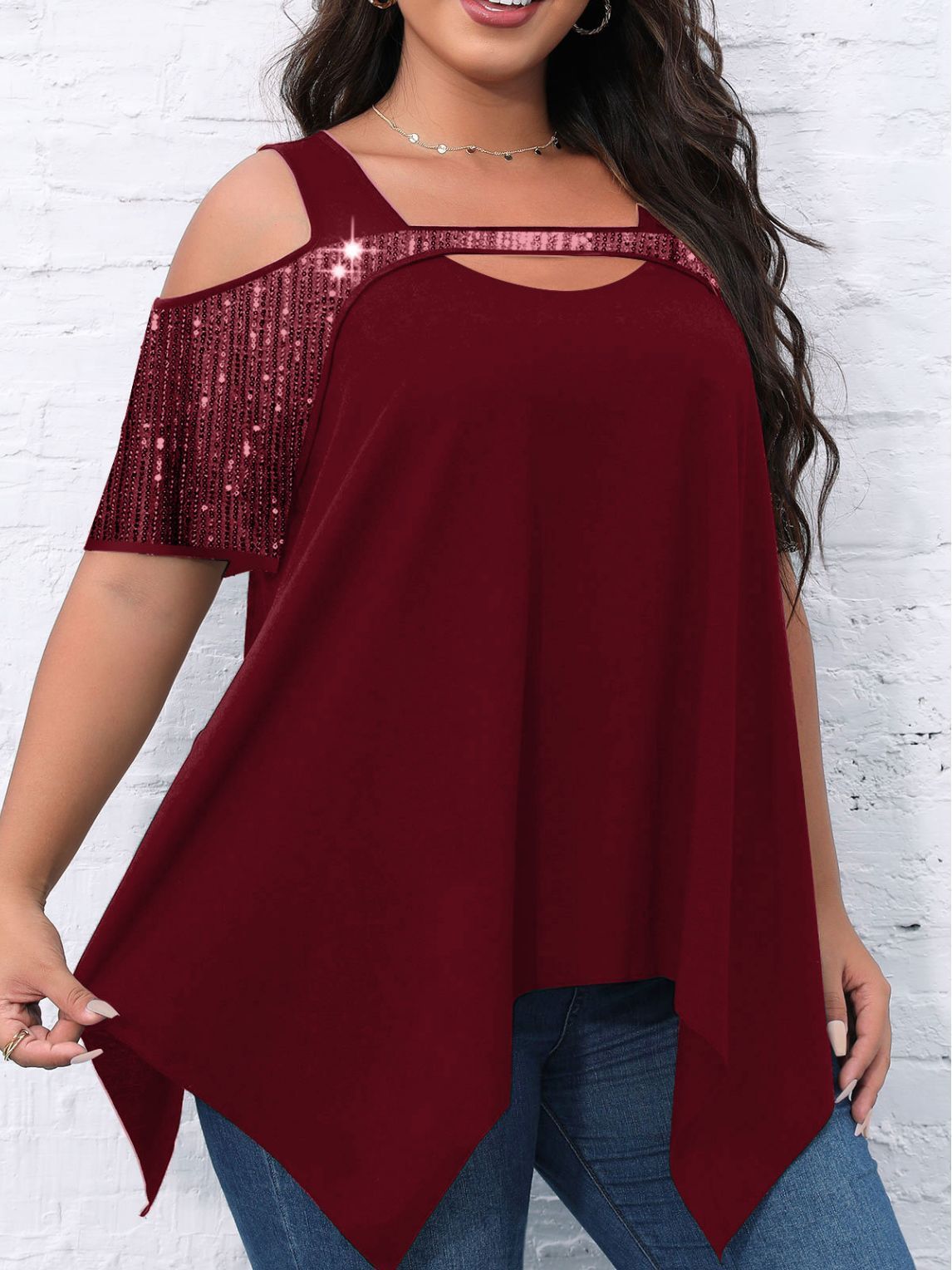Chic Beaded Swing Tee for Women