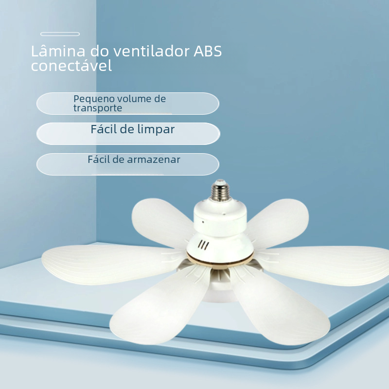 E27 Silent Small Ceiling Fan Light for Home Use