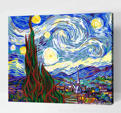 Abstract Starry Sky Painting