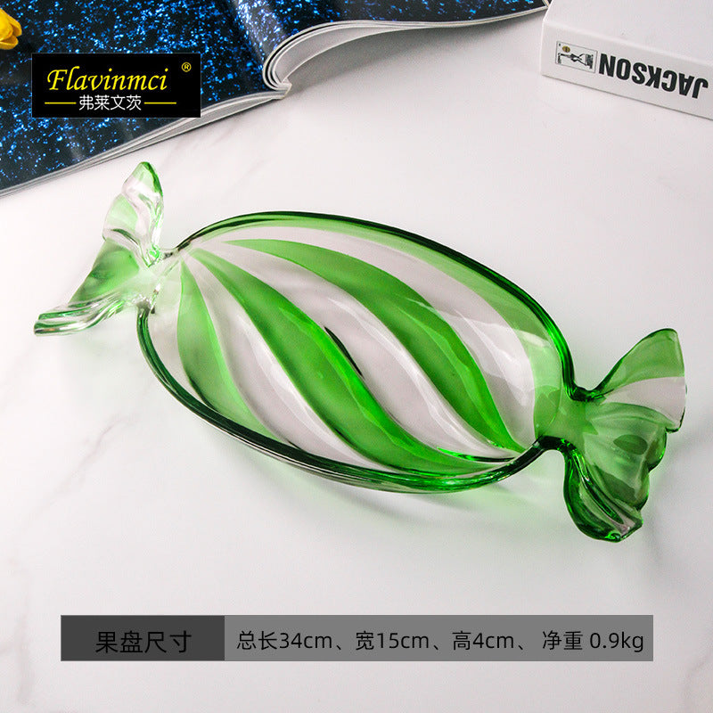 Creative Crystal Glass Fruit Bowl for Home Use
