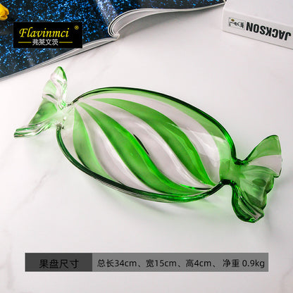 Creative Crystal Glass Fruit Bowl for Home Use