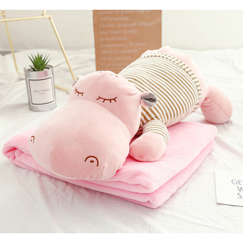 Custom Plush Toy Dog with Air Conditioning Blanket