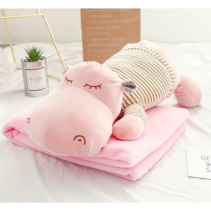 Custom Plush Toy Dog with Air Conditioning Blanket