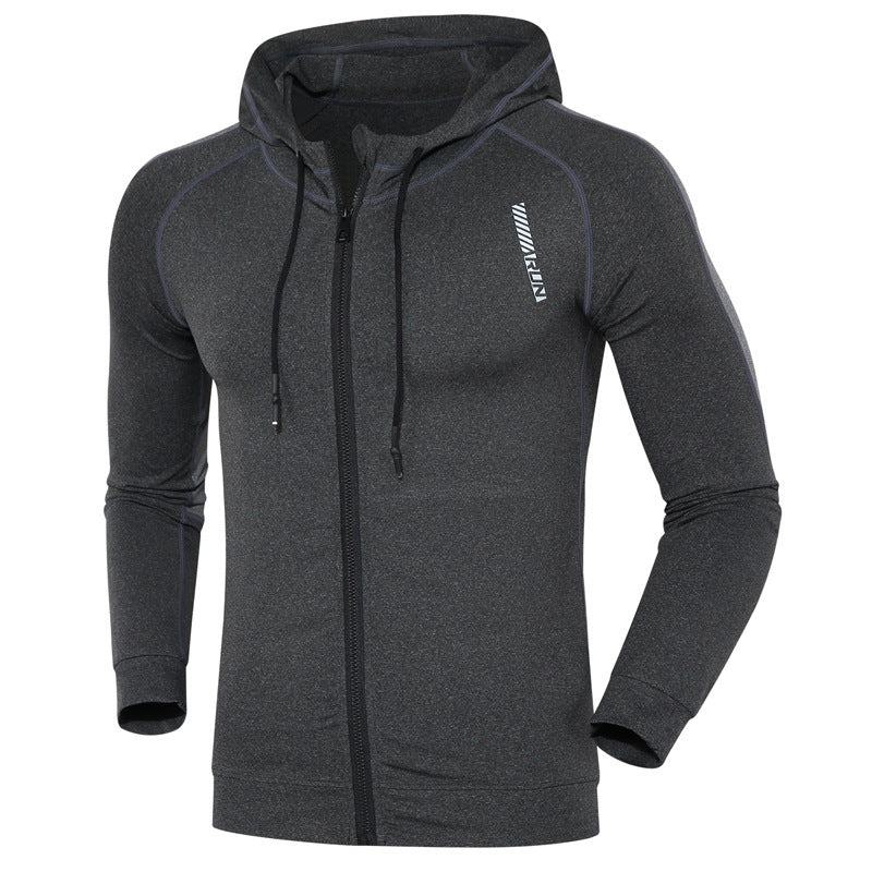 Men's Athletic Compression Running Jacket for Outdoor Use