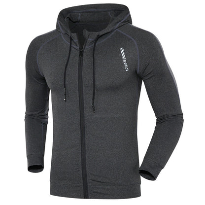 Men's Athletic Compression Running Jacket for Outdoor Use