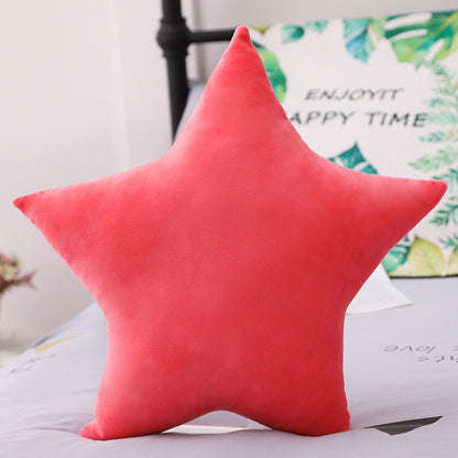 Five-pointed Star Plush Lumbar Pillow for Car
