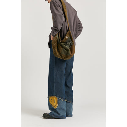 Vintage Patchwork Jeans for Men