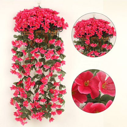 Violet Artificial Orchid Flower Wall Hanging Decor