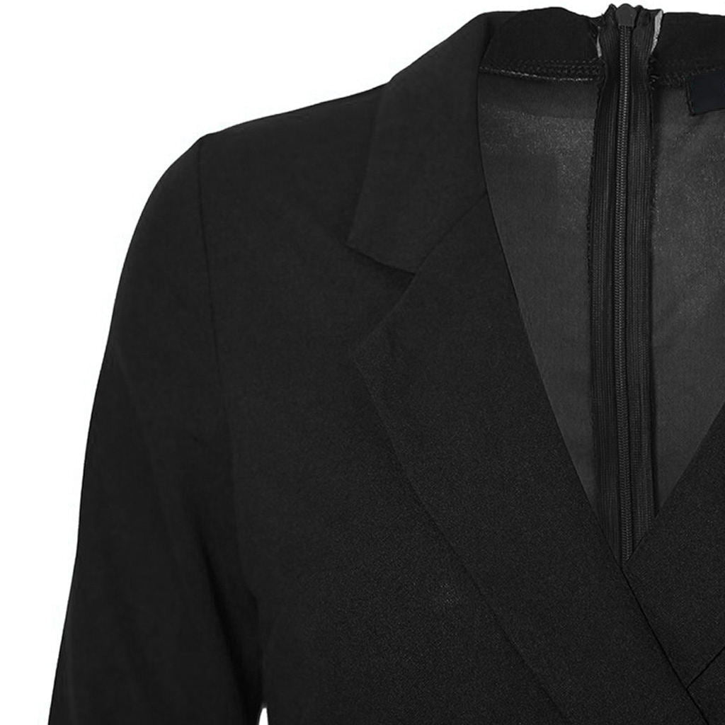 Buttoned Long Sleeve Bodycon Dress for Work
