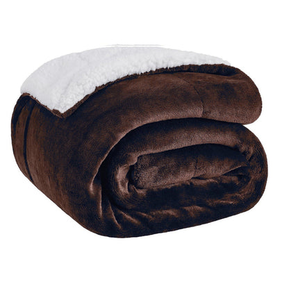 Lamb Fleece Plush Blanket for Bed