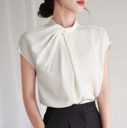 Chic Pleated Commuter Shirt