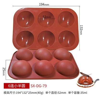 Sanjin 6-Cavity Silicone Mold for DIY Chocolate & Candy