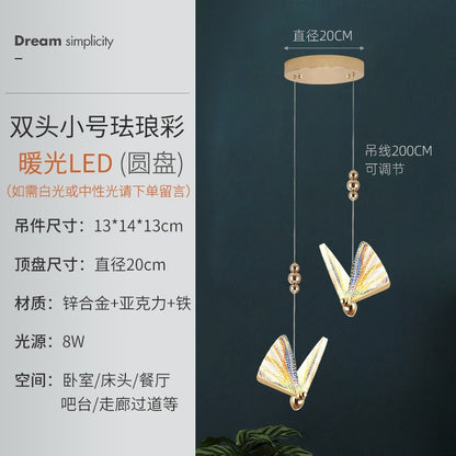 Modern Butterfly Pendant Light for Bedroom and Living Room