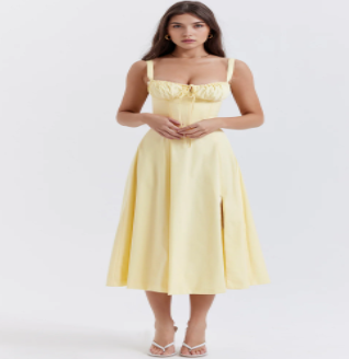 Chic Floral Maxi Dress - Waist Defined
