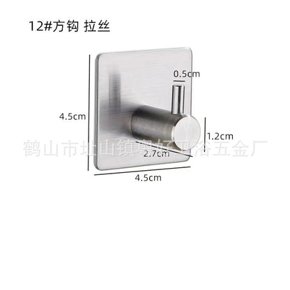 304 Stainless Steel Square Adhesive Coat Hook