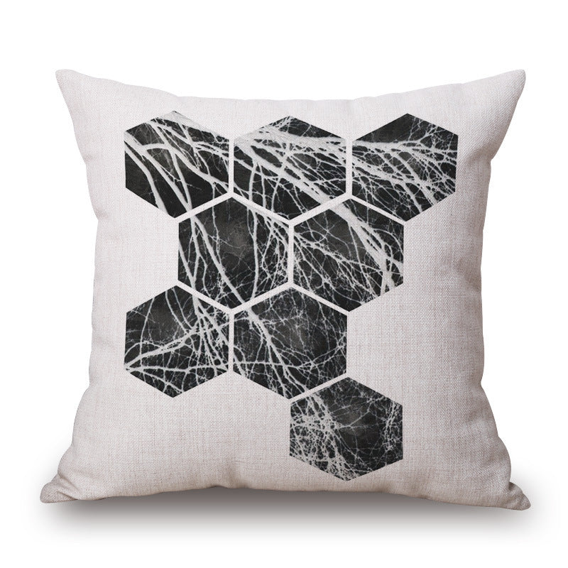 Black and White Impression Painting Pillowcase