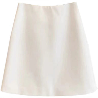 High Praise A-line Skirt in Off-white with Pearly Finish