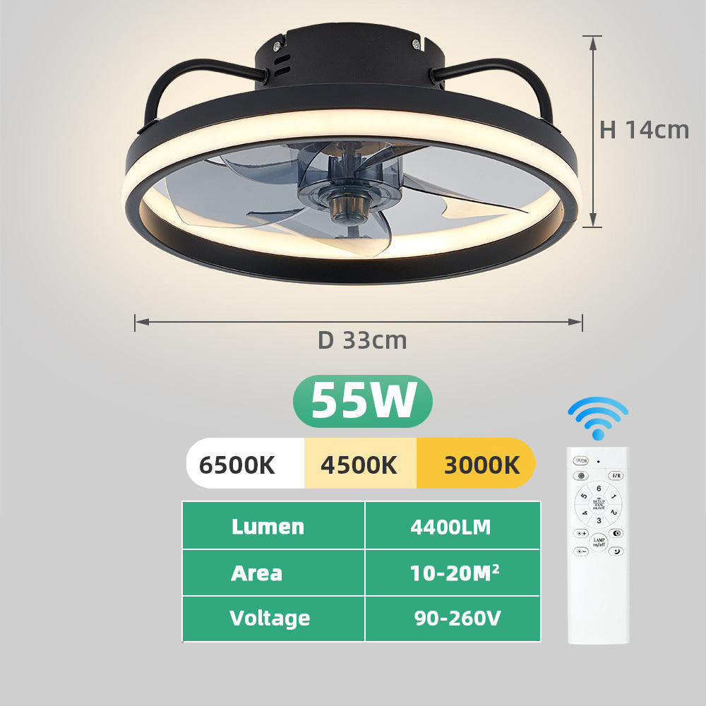 Industrial Style LED Ceiling Fan Light Fixture