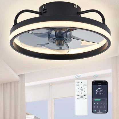 Industrial Style LED Ceiling Fan Light Fixture